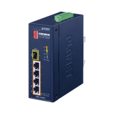 Switch industrial, Temperatura de Operación: -40 a 75ºC, 4 puertos PoE 10/100 + 1 Puerto 100Base-FX